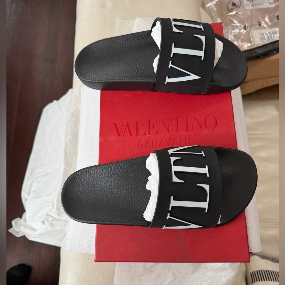 Valentino Black Slides BRAND NEW!!